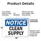 Signmission Clean Supply, 18 in W x Rectangle, Plastic OS-2PACK-NS-P-1218-L-10633 - alternate 4